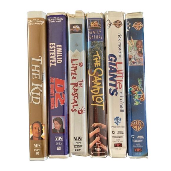 Lot of 6 Little Giants The Kid Sandlot Space Jam VHS Tape Vintage Movie Y2K 90s - Picture 3 of 4